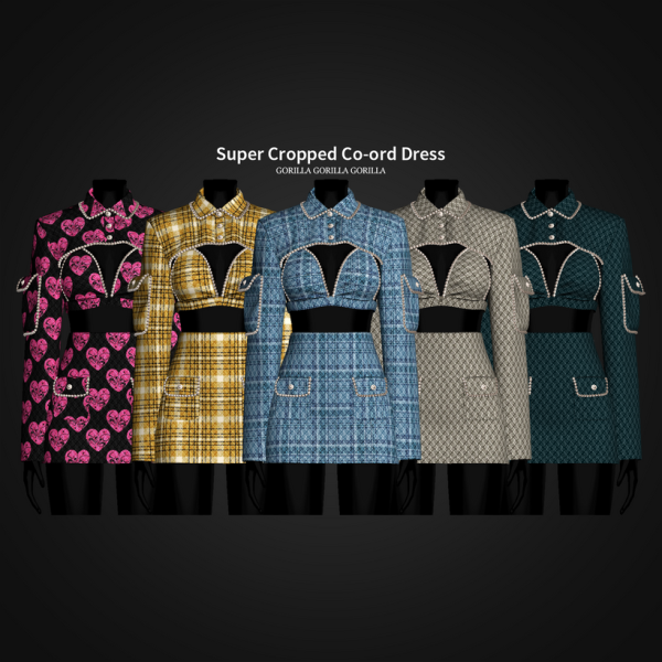 Alpha Super Cropped Co ord Dress by simsfinds - The Sims 4 Custom Content