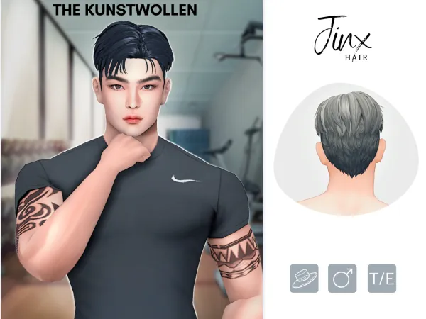 Maxis Match Jinx male hair by simsfinds - The Sims 4 Custom Content