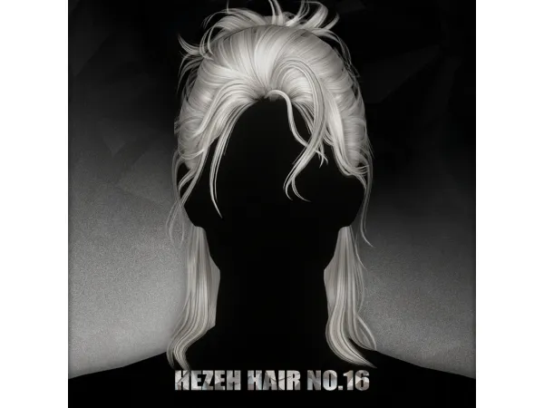 Alpha [hezeh]hair_no16 - The Sims 4 Custom Content