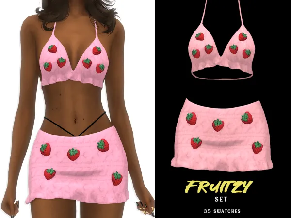 Alpha Fruitzy Set by grafity-cc - The Sims 4 Custom Content