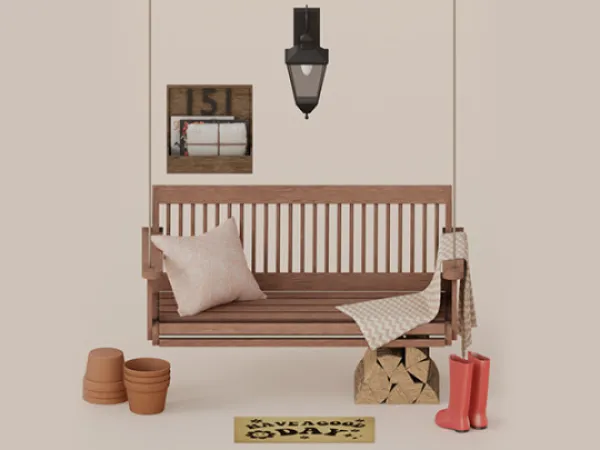 Alpha Porch Set by simsfinds - The Sims 4 Custom Content