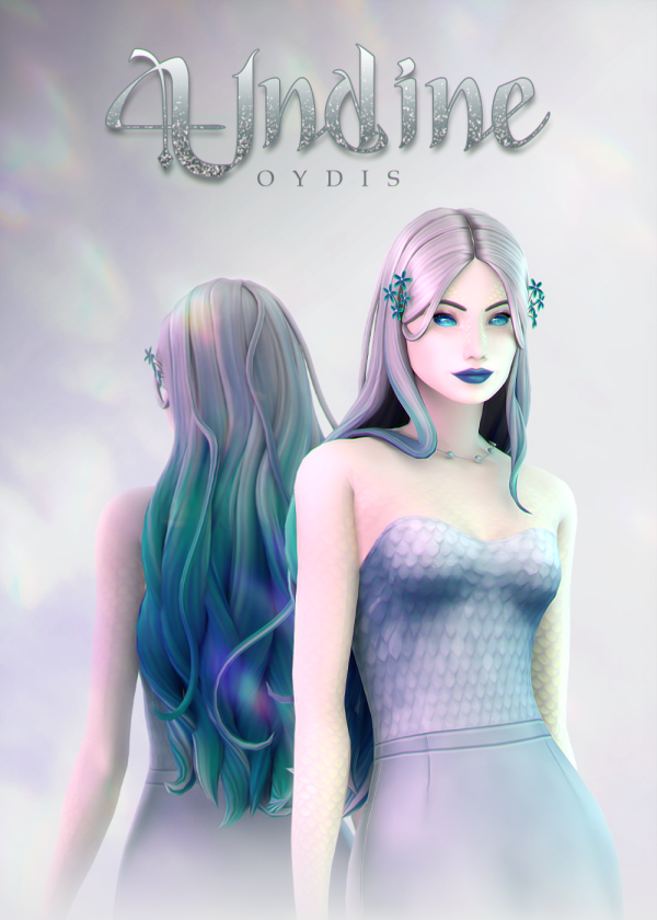 Maxis Match Undine Hair by simsfinds - The Sims 4 Custom Content