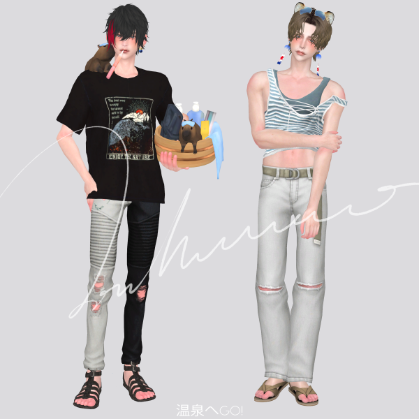 Alpha ASHwwa_銭湯へGO B by simsfinds - The Sims 4 Custom Content