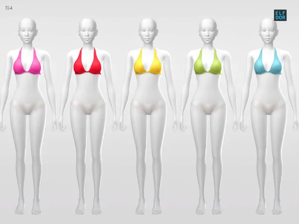Maxis Match Bikini Top by elfdor - The Sims 4 Custom Content