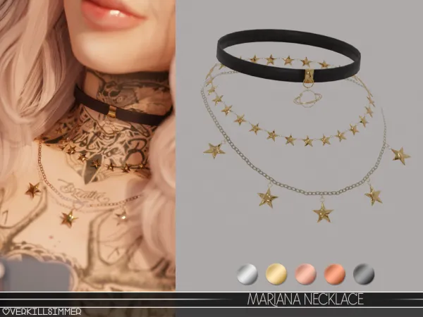Alpha Mariana necklace - The Sims 4 Custom Content