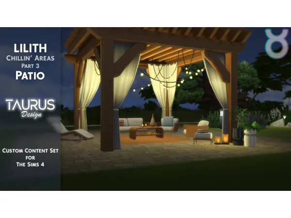 Maxis Match Lilith Chillin' Areas Part 3 (Patio) by Taurus Design - The Sims 4 Custom Content