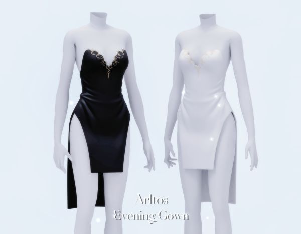 Alpha Evening gown (To be publish on May 22) by simsfinds - The Sims 4 Custom Content