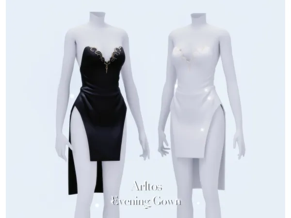 Alpha Evening gown (To be publish on May 22) by Arltos - The Sims 4 Custom Content