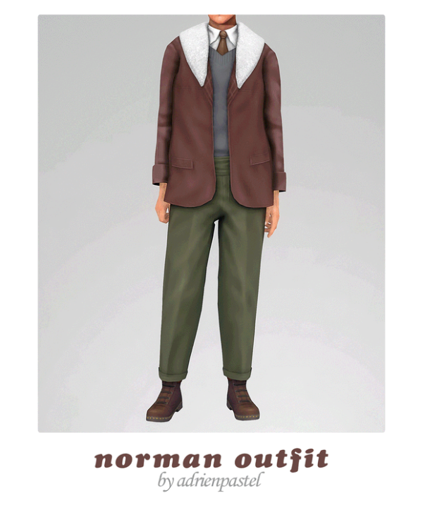 Maxis Match Norman Outfit (EA) by simsfinds - The Sims 4 Custom Content