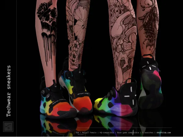 Alpha Techwear sneakers - The Sims 4 Custom Content