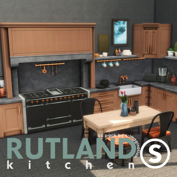 Maxis Match RUTLAND Kitchen Pack by simsfinds - The Sims 4 Custom Content
