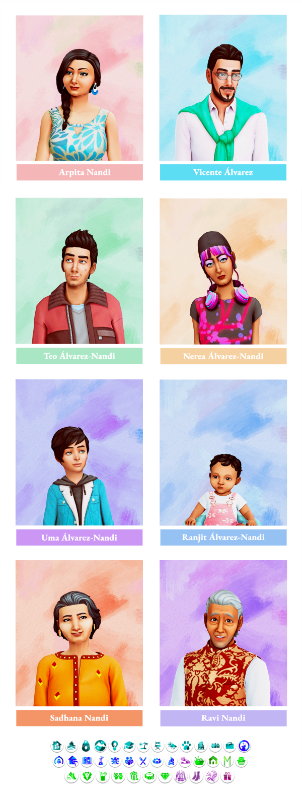 Maxis Match The Álvarez Nandi Family by simsfinds - The Sims 4 Custom Content