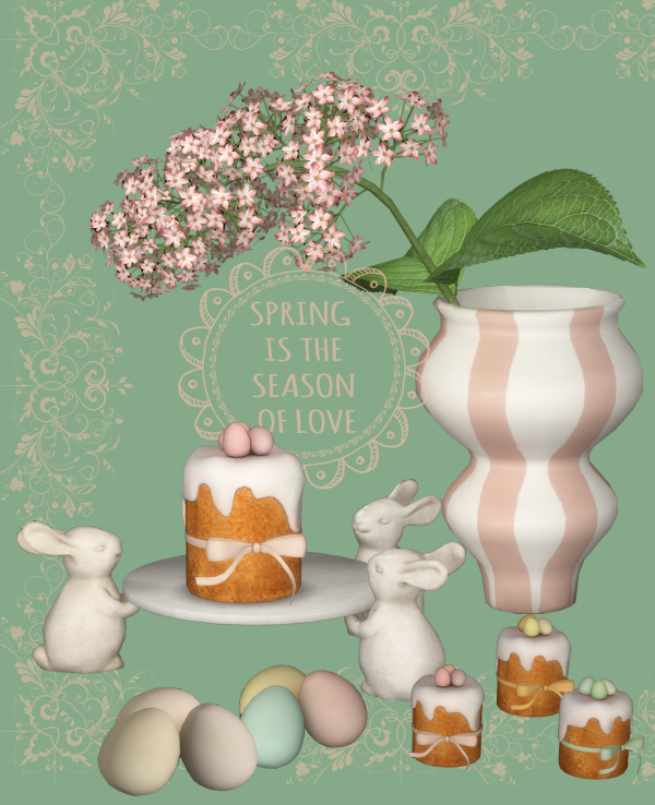 Mix Mini SpringEaster set by simsfinds - The Sims 4 Custom Content