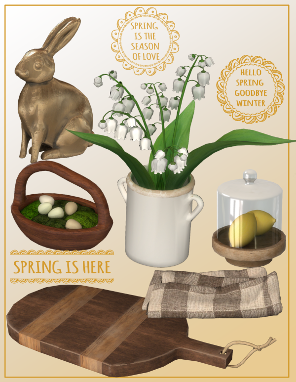 Mix Mini set SpringEaster by simsfinds - The Sims 4 Custom Content