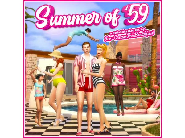Maxis Match Summer of '59 Set (May 23) creamforbreakfast by ice - The Sims 4 Custom Content