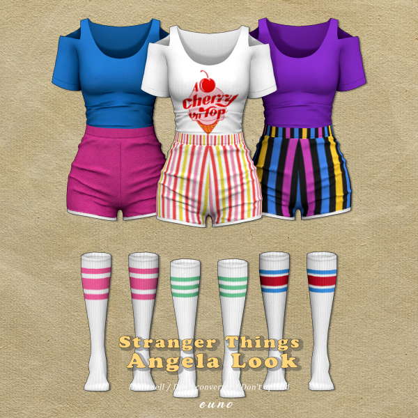 Alpha Stranger Things Rinko mania angela look by simsfinds - The Sims 4 Custom Content