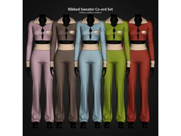 Ribbed Sweater Co-ord Set by Gorilla Gorilla Gorilla