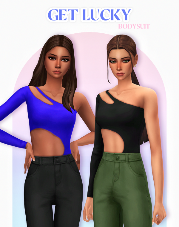 Maxis Match Get Lucky Bodysuit by simsfinds - The Sims 4 Custom Content