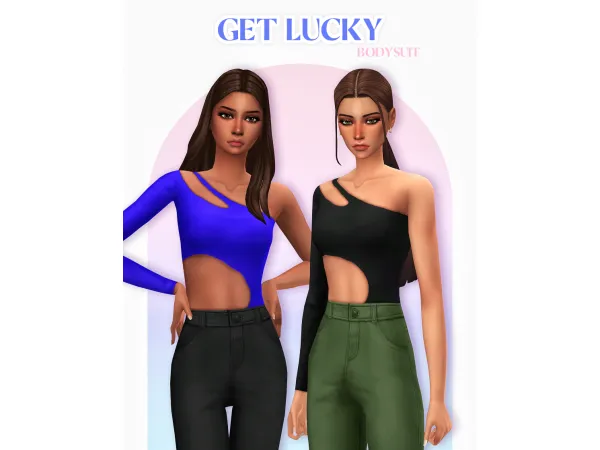 Maxis Match Get Lucky Bodysuit by Black Lily - The Sims 4 Custom Content