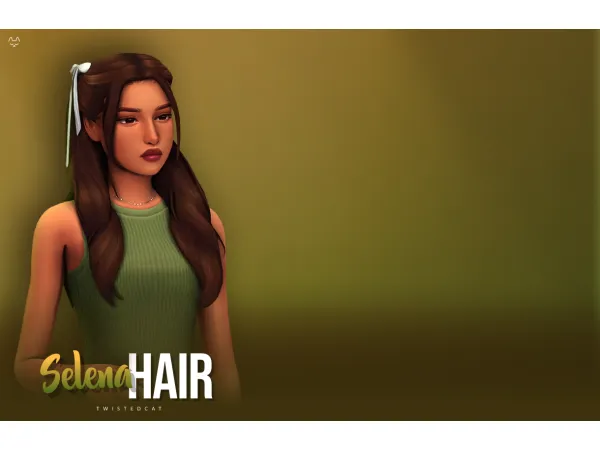 Maxis Match Selena Hair(Download) by TwistedCat - The Sims 4 Custom Content
