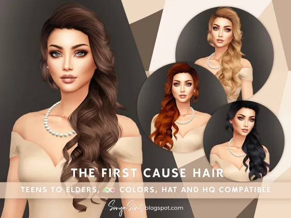 Alpha The First Cause Hair by sonyasims - The Sims 4 Custom Content