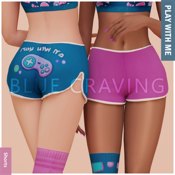 Mix Blue Craving Play With Me Shorts by bluecraving - The Sims 4 Custom Content