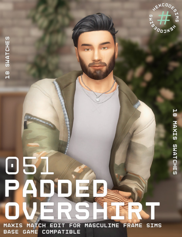 Maxis Match Eco Lifestyle EP Padded Overshirt Edit by simsfinds - The Sims 4 Custom Content
