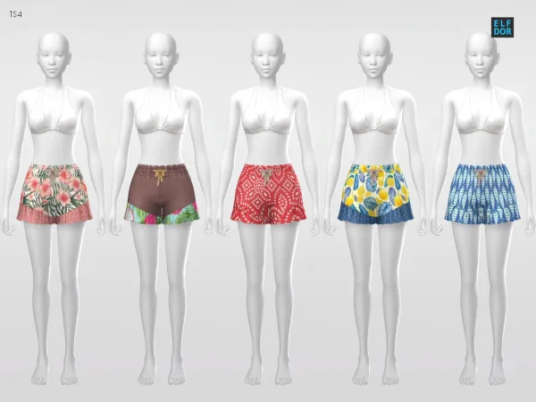 Maxis Match Summer Shorts by elfdor - The Sims 4 Custom Content