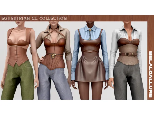 Alpha Belaloallure_Equestrian collection by simsfinds - The Sims 4 Custom Content