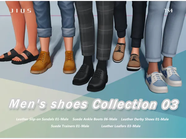 Mix Download Men's shoes Collection 03 sims by simsfinds - The Sims 4 Custom Content