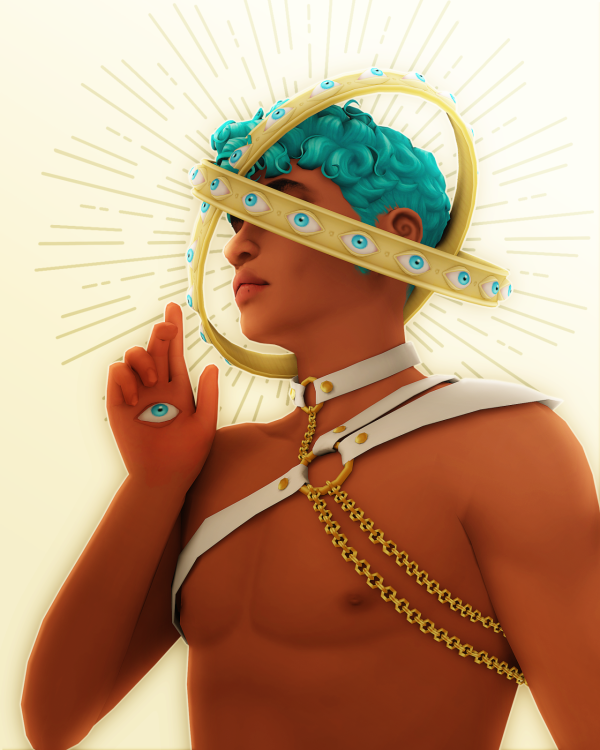 Maxis Match Throne Mask Divinity Eyes by simsfinds - The Sims 4 Custom Content