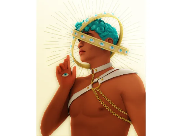 Maxis Match Throne Mask Divinity Eyes - The Sims 4 Custom Content