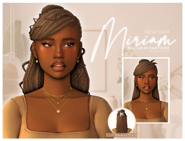 Maxis Match Miriam Hair by simsfinds - The Sims 4 Custom Content
