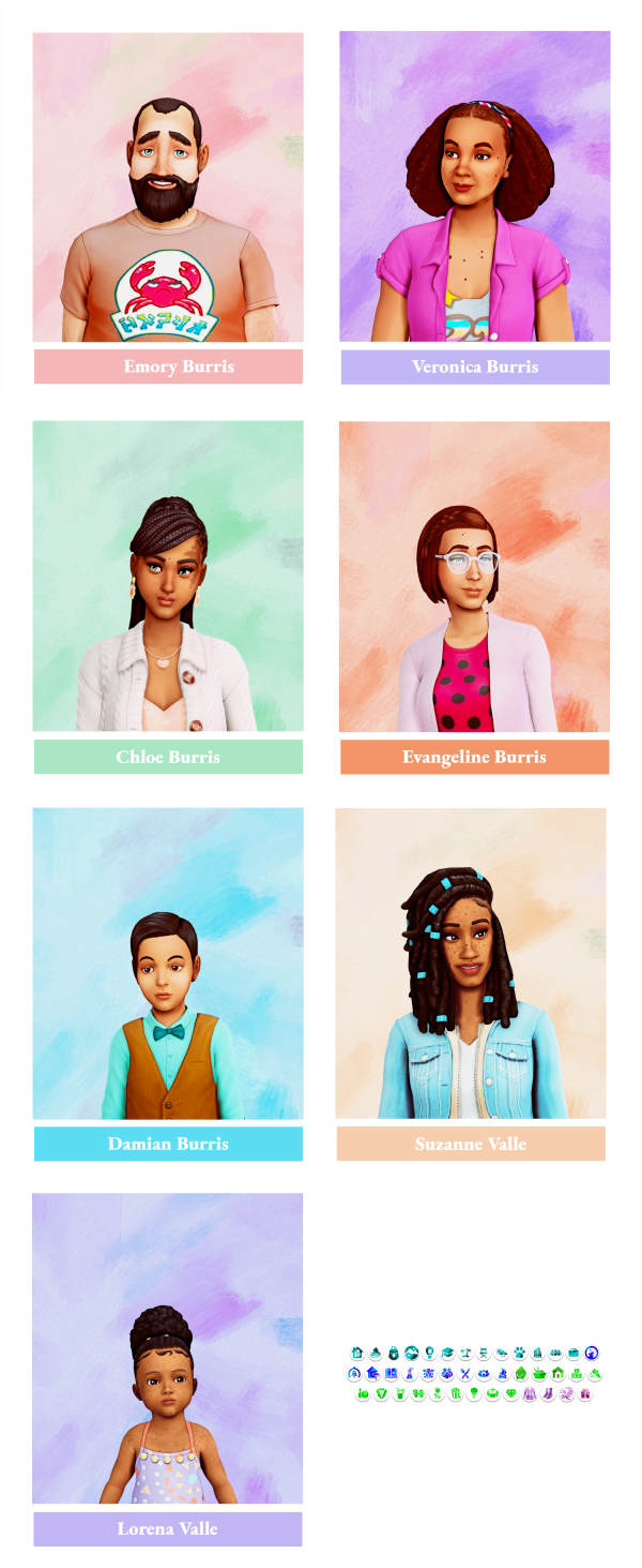 Maxis Match The Burris Valle Family by simsfinds - The Sims 4 Custom Content