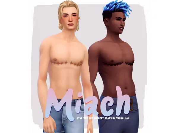 Maxis Match Pride Top Surgery Scars by Valhallan - The Sims 4 Custom Content