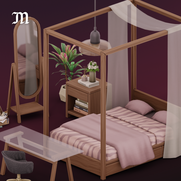 Maxis Match Tranquil Bedroom by simsfinds - The Sims 4 Custom Content