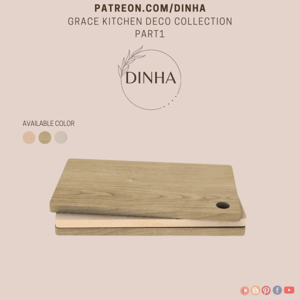 Mix Grace Kitchen Deco Board by dinhagamer - The Sims 4 Custom Content