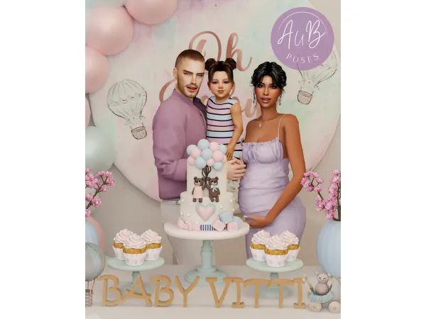 Mix [AuB] Posepack 63 - The Sims 4 Custom Content