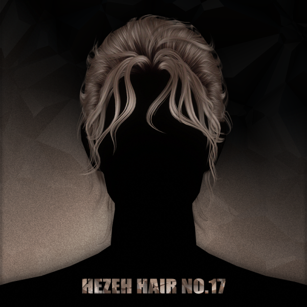 Alpha [Hezeh]Hair_No17 by hezeh - The Sims 4 Custom Content