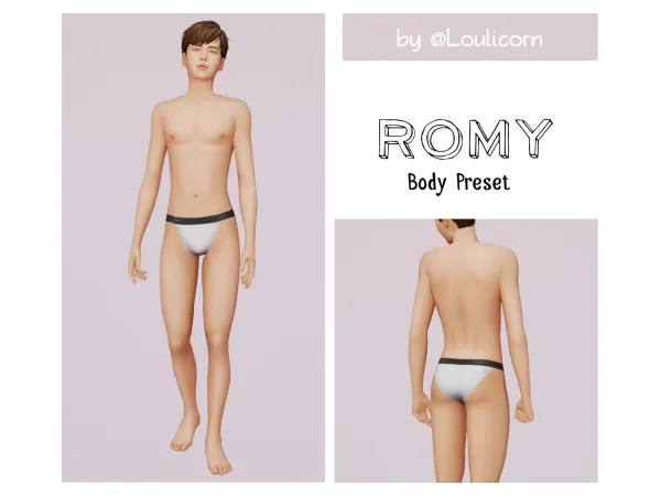 Maxis Match ROMY BODY PRESET - The Sims 4 Custom Content