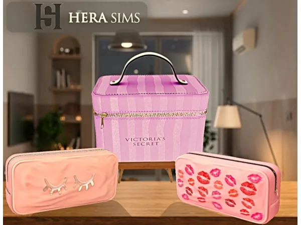 Alpha Victoria secret makeup bags - The Sims 4 Custom Content