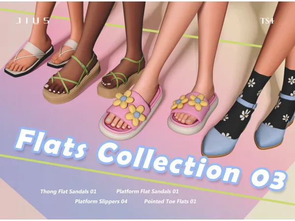 Mix Download Flats Collection 03 sims by Jius - The Sims 4 Custom Content