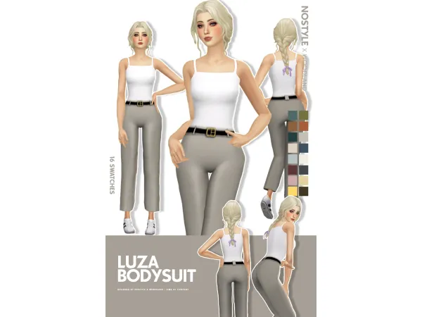 Maxis Match LUZA BODYSUIT by NO STYLE X W O O D L A N D - The Sims 4 Custom Content