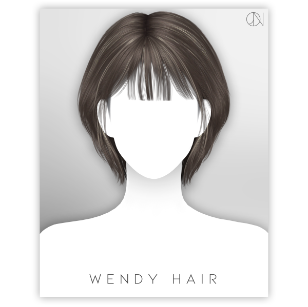 Alpha [JINO] HAIR N32 WENDY by simsfinds - The Sims 4 Custom Content