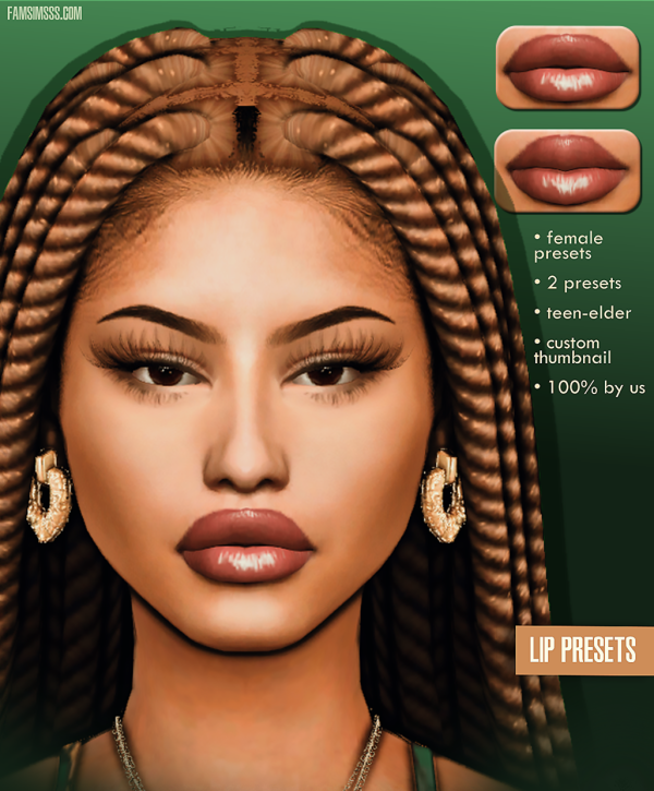 Mix Angel Lip Presets by simsfinds - The Sims 4 Custom Content
