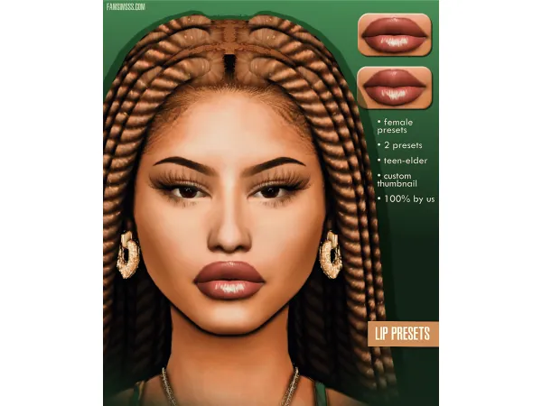 Mix Angel Lip Presets by FamSimsss - The Sims 4 Custom Content
