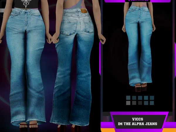 Alpha VICCS_IM THE ALPHA JEANS (TEEN ELDER) - The Sims 4 Custom Content