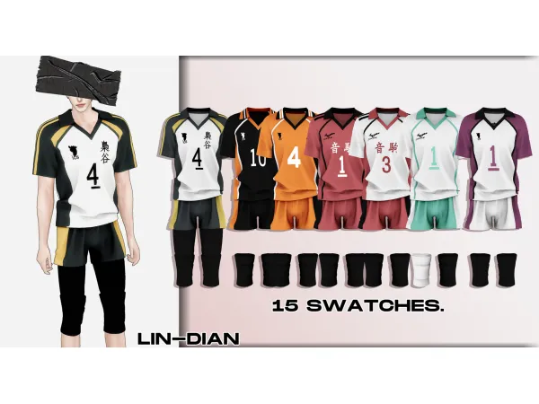 Alpha 排球少年 队服 DIAN by LIN - The Sims 4 Custom Content