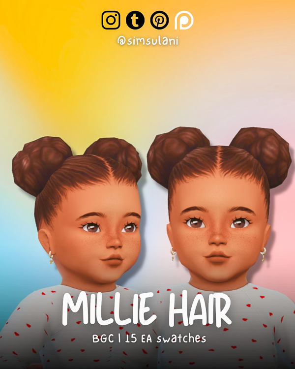 Maxis Match Millie Hair Free by simsfinds - The Sims 4 Custom Content