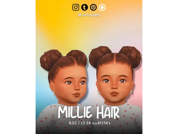 Maxis Match Millie Hair Free by Simsulani - The Sims 4 Custom Content